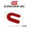 Glazelock 1/8" 2"L x 1 1/2"W 1/2" Slot, U-shaped Horseshoe Plastic Flat Shims Red 100pc/bag Econo14 - alternate 5